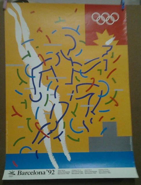 AFFICHE ANCIENNE Jeux Olympique Barcelone 1992 Barcelona Espagne Jo EUR 