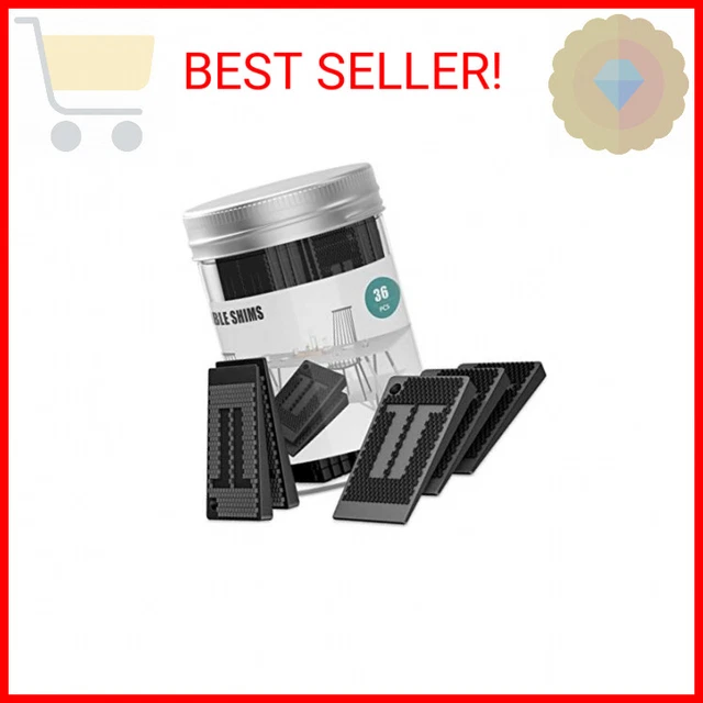 Plastic Shims for Leveling - 36 Piece Jar, Strong and Durable Table Wedges, DIY