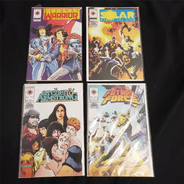= Lot of 4 Valiant Comic Books No 8 12 13 24 Solar Archer & Armstrong Warrior