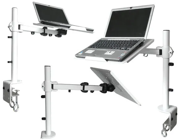 Support de table pour ordinateur portable avec plaque adaptateur pour ordinateur portable ordinateur portable Macbook tablette blanc 2