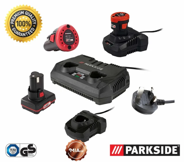 Parkside 12v 2AH / 4AH Li-Ion Battery - Single / Double Fast Charger *X12v Team*