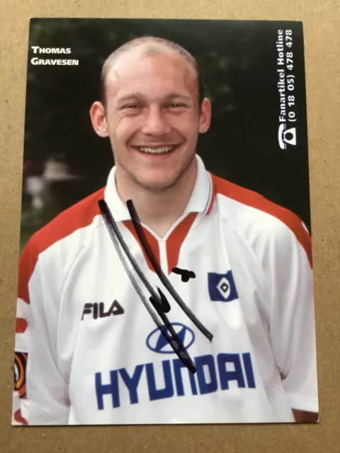 Thomas Gravesen, Denmark 🇩🇰 Hamburger SV 1998/99 hand signed