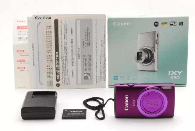 [Near Mint] Canon IXY 630 PowerShot Purple Digital Camera 16.0MP Wi-Fi  JAPAN
