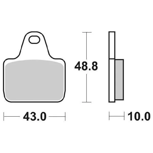 Set 4 PASTIGLIE Frein Avant Racing SBS 805 DS Dual Sinter Pvm 2000