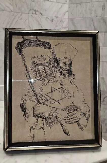 Vintage Seymour Rosenthal "Elder With Torah" Lithograph