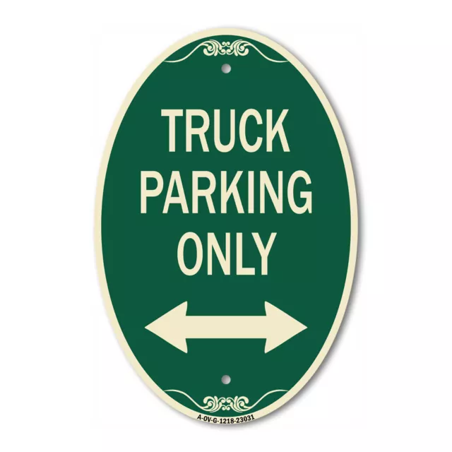 Reserved Parking Sign Truck Parking Only with Bidirectional Arrow 12" x 18"
