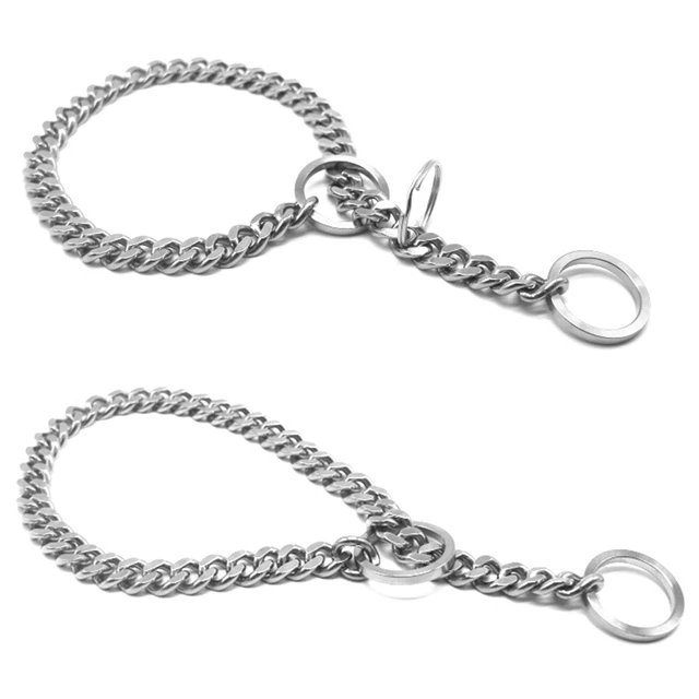 ANTI CHEW GIFT Training Walking Stainless Steel Dog Chain Collar Pet