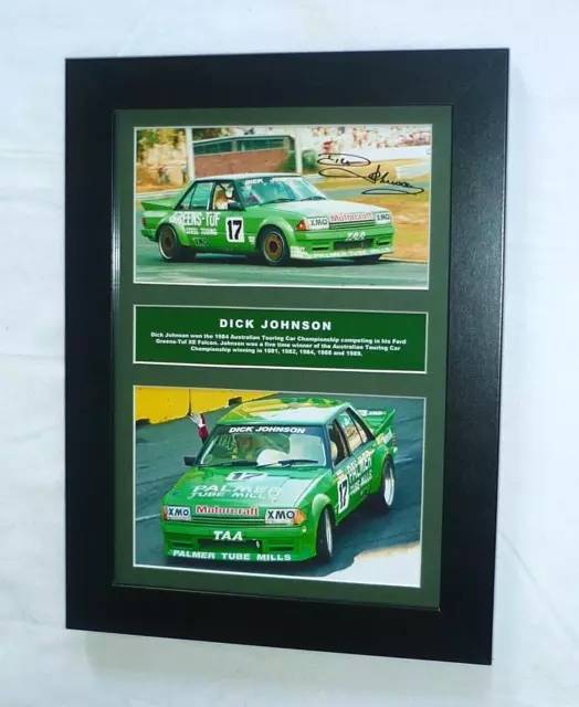 Dick Johnson 1984 ATCC Champion Ford XE Falcon Touring Cars Signed Black Frame