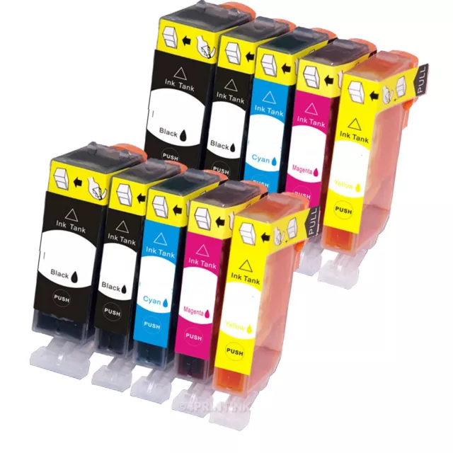 Set of 10 CLI-226 PGI-225 Ink Combo For Canon PIXMA MG5120 MG5220 MG5320 MG6120