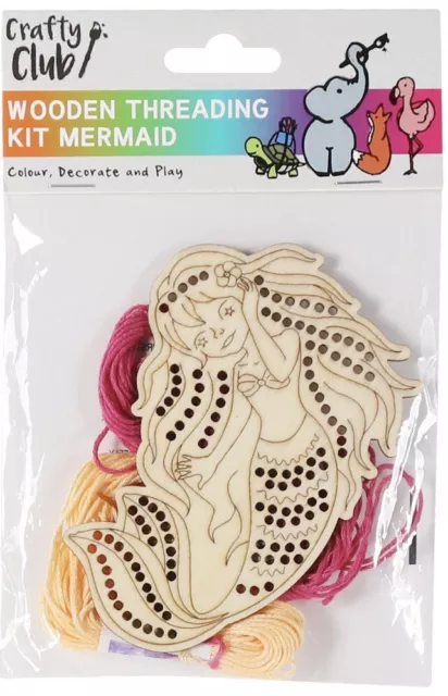 Crafty Club Wooden Threading Kit - Mermaid