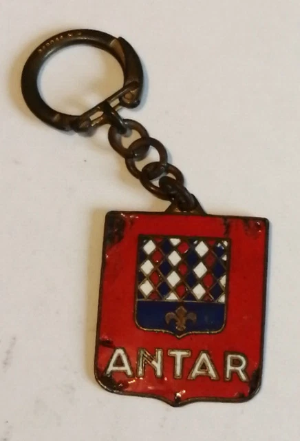 PORTE-CLES - Augis - HELIOGAZ 1960s - GAZ - Métal ÉMAILLÉ - Vintage