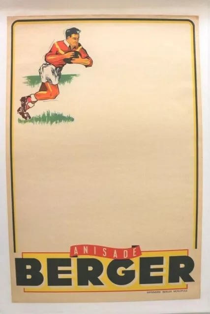 Affiche Originale Ricard Pastis Pernod 51 Berger Casanis - Années 1950-60 - Signée G. Potier