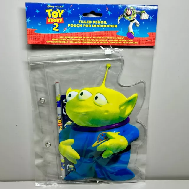 Disney Pixar Toy Story 2 Alien Filled Pencil Pouch For Ringbinder NEW SEALED