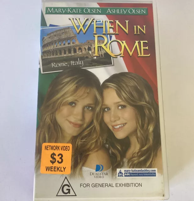 WHEN IN ROME VHS - The Olsen Twins Video Mary Kate Olsen Ashley Olsen ...
