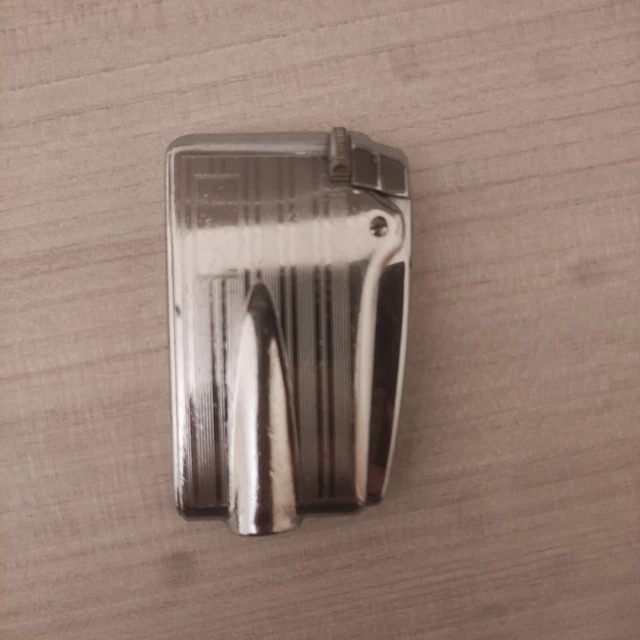 Accendino Vintage Ronson Varaflame Laminato Acciaio