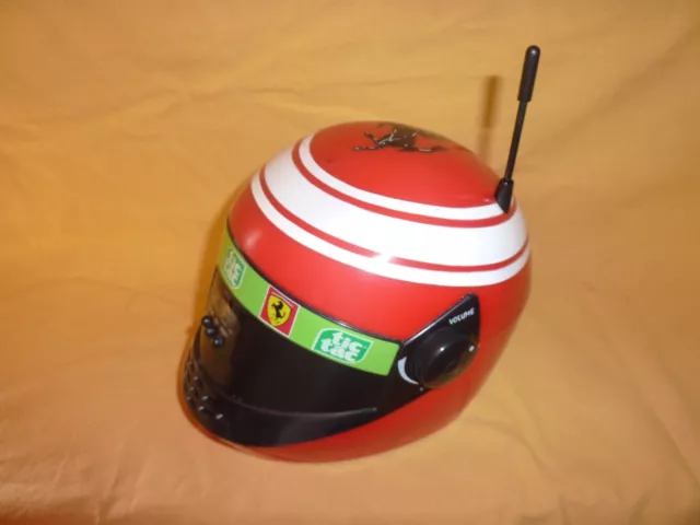 Radio Sveglia Casco Ferrari Schumacher F1  VINTAGE  DA COLLEZIONE FUNZIONANTE