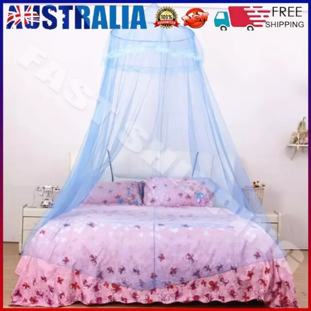 AU Children Bed Canopy Hanging Mosquito Net Princess Dome Bed Tent (Blue)