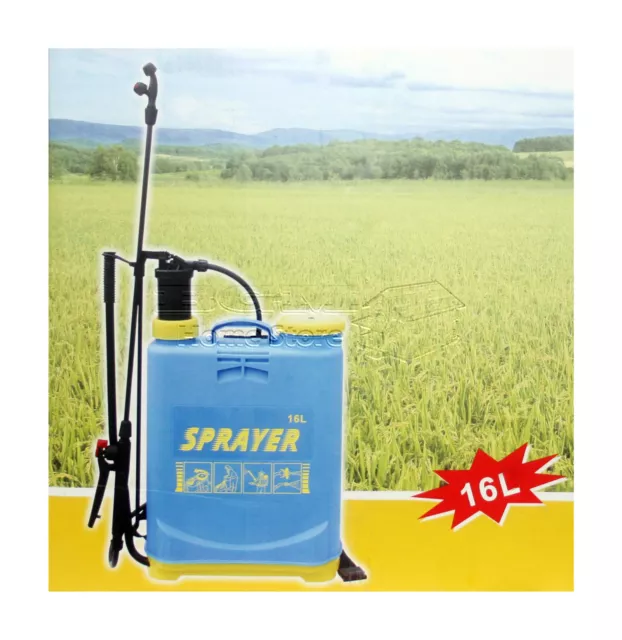 16L Litre Pressure Sprayer Water Spray Bottle Backpack Knapsack Weed Killer HQ