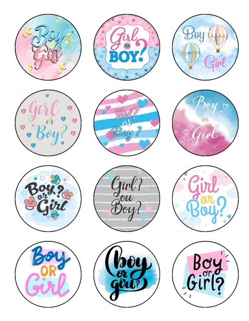 Gender Reveal Cupcake Toppers - Cian's Cupcake Toppers