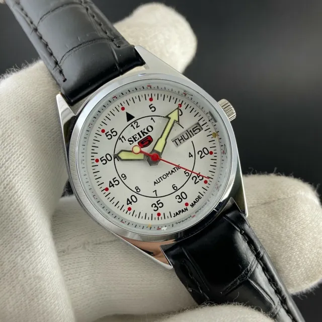 Seiko 5 orologio da polso da uomo 21-J vintage automatico con quadrante... 2