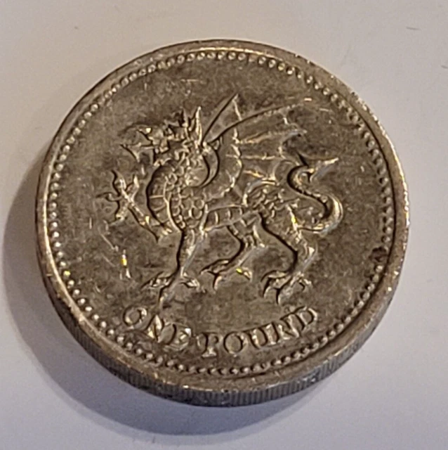 UK Coin - One Pound - 2000 - Welsh Dragon