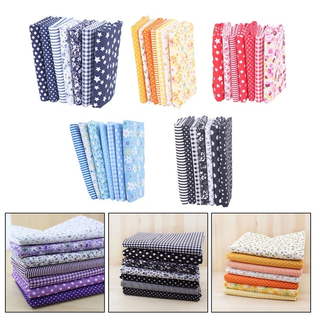 MOTIVI FLOREALI VIVACI tessuti patchwork 7 pezzi perfetti per fai da te