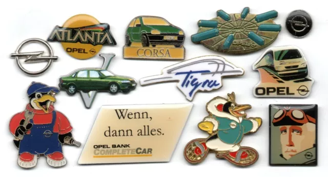 🚘Pin-Lot 12 Automobil Auto Car Pins Adam Opel Bank Corsa Tigra Vectra Atlanta🚗