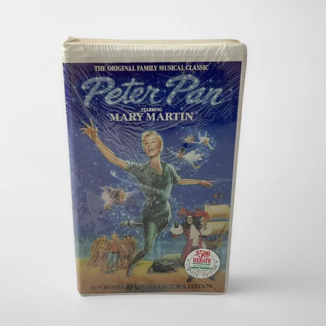 Peter Pan Starring Mary Martin 30Th Anniversary Clctrs Edition Vhs - New Sealed