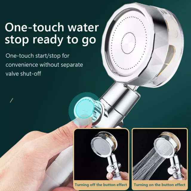 Neu Hochdruck Duschkopf Badezimmer leistungsstarker Energie Wassersparfilter