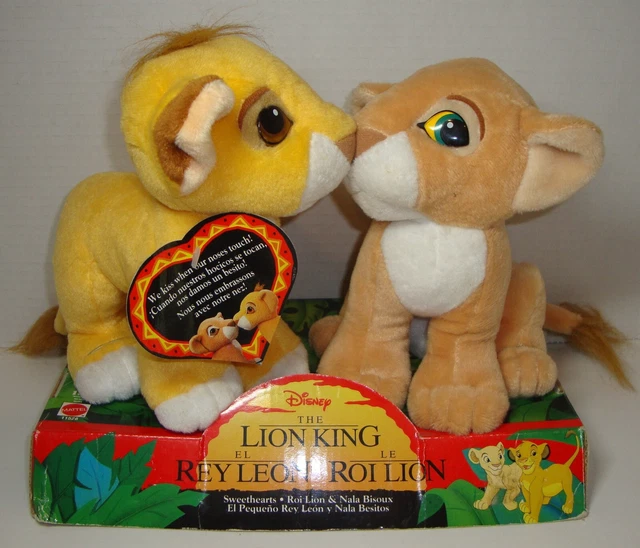 DISNEY LION KING Simba Nala Sweethearts Kissing Cubs Plush Vintage 1993 New 56.25 PicClick CA
