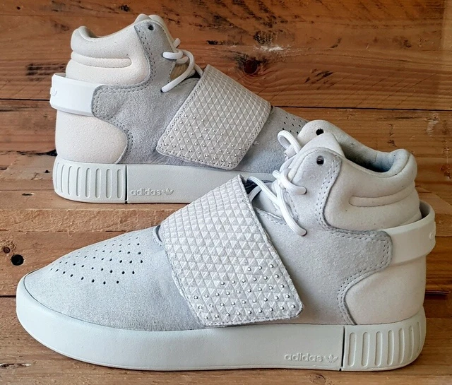 ADIDAS TUBULAR INVADER Mid Suede Trainers UK3.5 US4 EU36 BA9370 White Light Grey EUR 64 00 PicClick FR