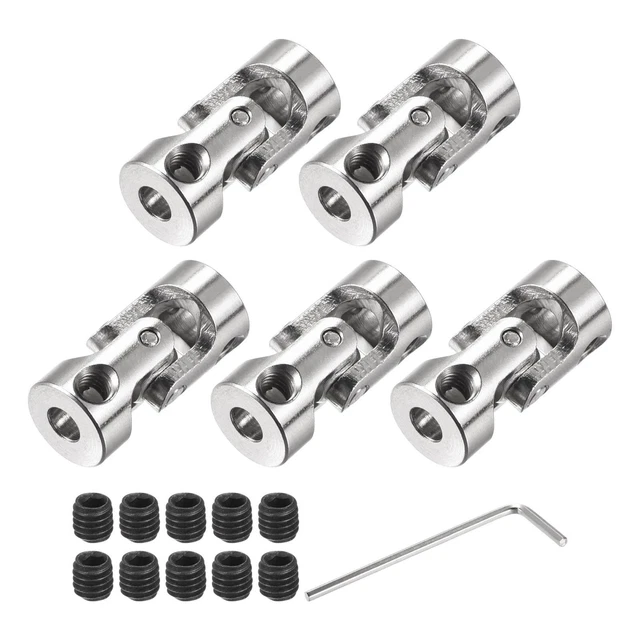 5pcs Rotating Cross Joint Shaft Clutch 4mm to 6mm Internal Length L23 x D11