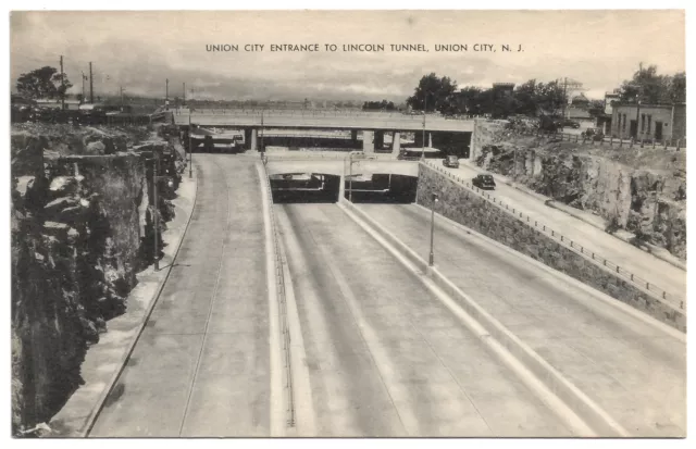 Union City New Jersey NJ Lincoln Tunnel Highway Interstate Vintage Postcard