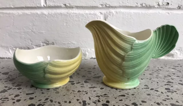Vintage Royal Winton Grimwades Feather Creamer and Bowl