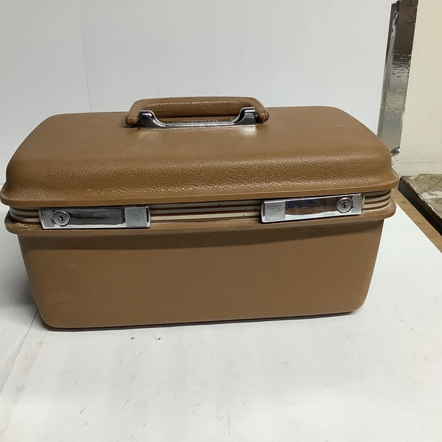 VINTAGE SAMSONITE PROFILE Tan Train Case No Key Made in USA £19.08