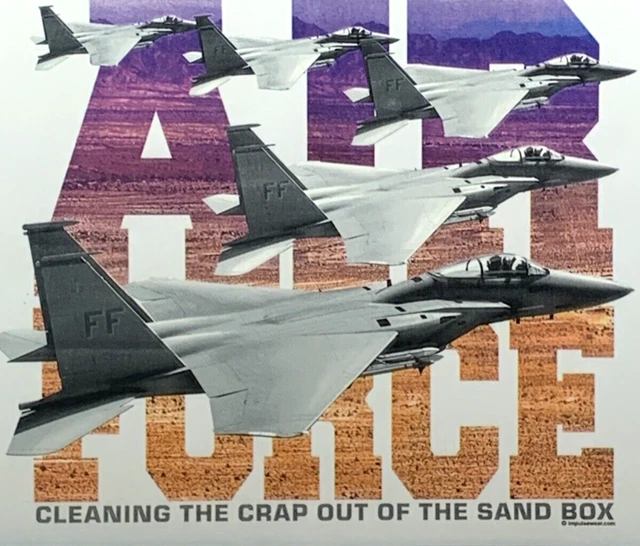VINTAGE TRANSFER TSHIRT Iron On Graphic Sheet Air Force 14" x 11½" 16