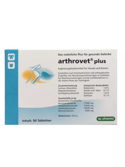 Arthrovet ® plus 90 Tabl.(Gelenke) (0,22€/1 Tbl.)/ - DHL Versand free!