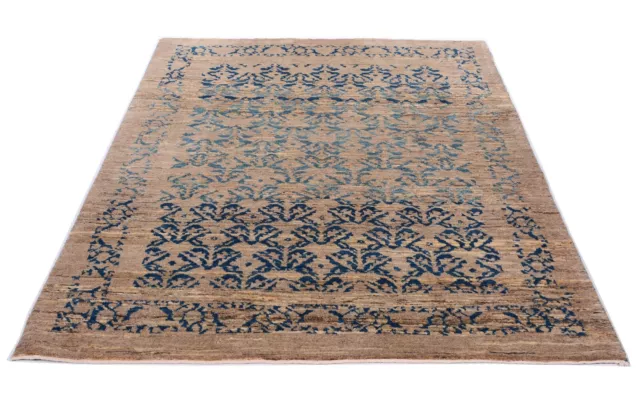 Perse Moderne Gabbeh Loribaft Qashqai 201 X 146 CM Noué à la Main Beige Neuf