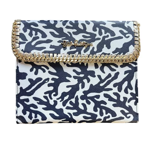 Lilly Pulitzer IPad Tablet Case Chain Link Mail Bright Navy Palm Beach Folding