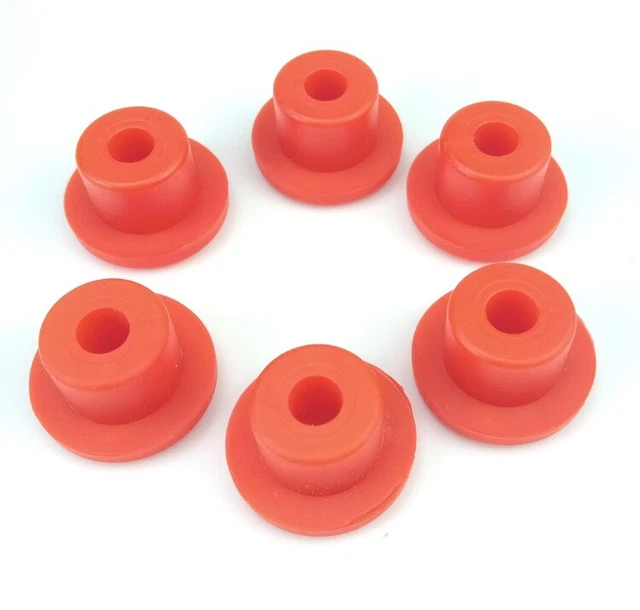 RED ROUND SILICONE Rubber Seal Hole Plugs Blanking End Caps Seal Bung ...