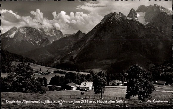 Ak Berchtesgaden in Oberbayern, Watzmann, Deutsche Alpenstraße,... - 3629837