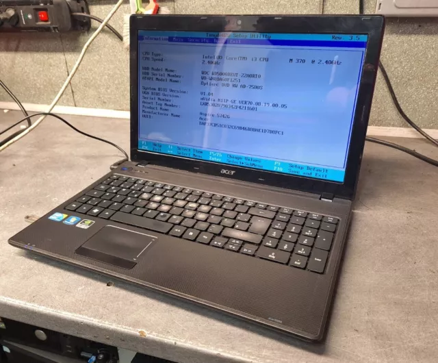 ACER ASPIRE 5742 G  INTEL CORE i3 M370 2.4GHZ/4GB/ 500GB