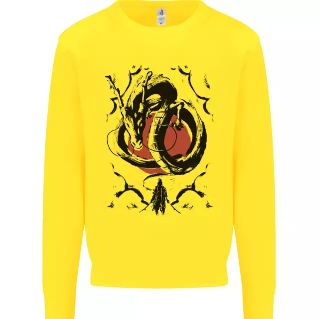 Felpa maglione Samurai Warrior Dragon & Sun Fantasy MMA 4