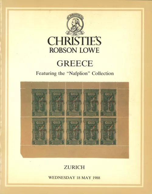 GRIECHENLAND: Christie's Robson Lowe: The "Nafplion" Collection