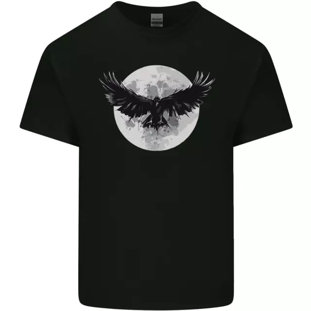 Cuervo Luna Vikingos Algodón Hombre Camiseta