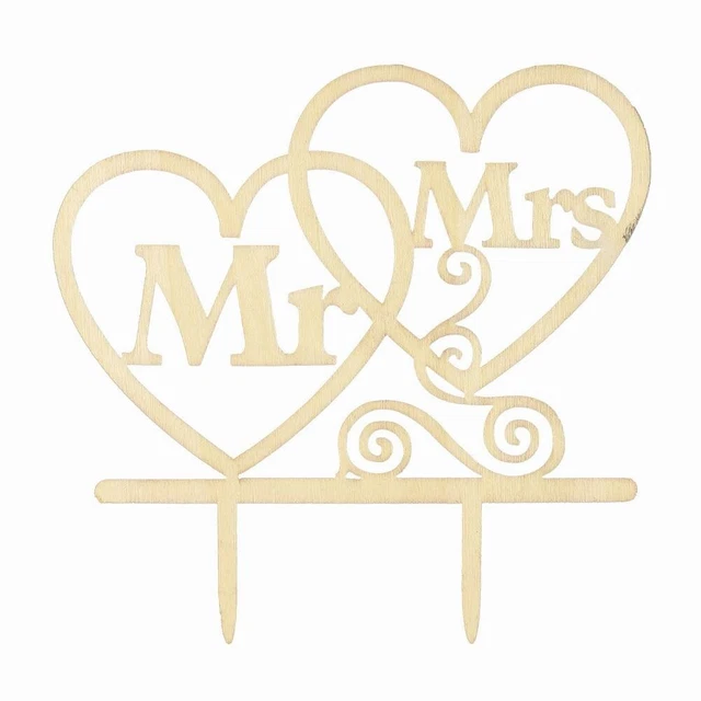 Mr & Mrs Cake Topper Cake Topper 13 4 cm accesorio de pastel de boda accesorio de pastel