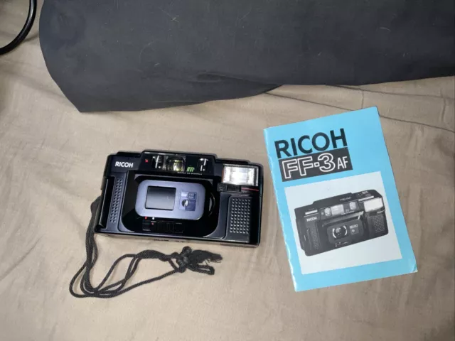 Ricoh FF-3D AF Super Black Point & Shoot 35mm Film Camera - GOOD