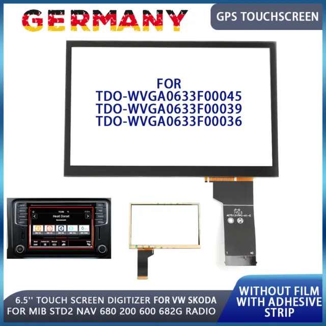 6.5" Touchscreen Digitizer für VW Skoda MIB STD2 NAV 200 680 TDO-WVGA0633F00039