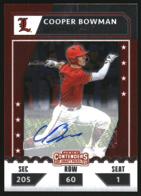 2021 Elite Extra Edition Optic College Ticket Signatures #45 Cooper Bowman /99