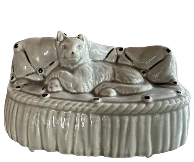 Vintage Her Majesty Grey Cat Perched On A Couch Cat Planter Mid Century Fun EUC